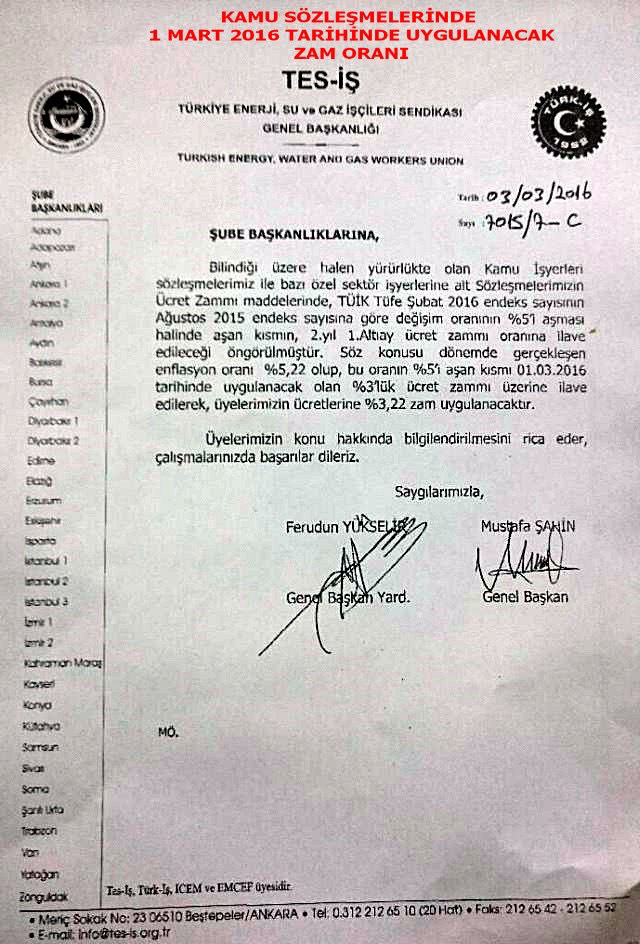 KAMU AYEDAŞ ZAM ORANI