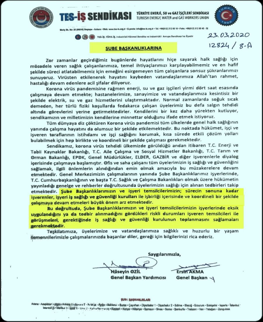 KORONAVİRÜS DUYURUSU